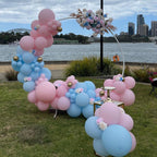 YMSZ Pink & Blue Latex Balloons 12in (67pc) – Gender Reveal & Party Decor