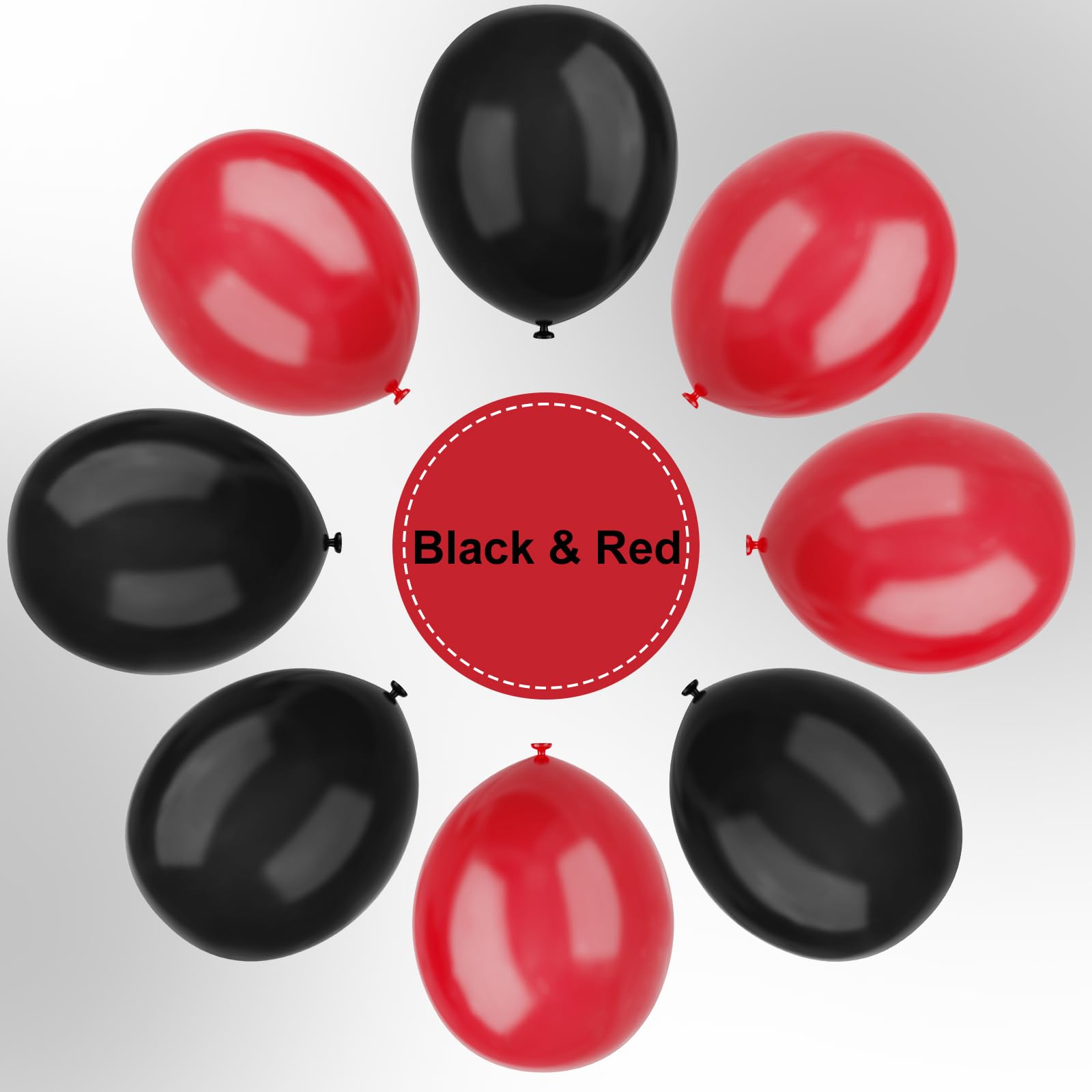 YMSZ Red & Black Latex Balloons – 67 Pack, 12-Inch Party Balloons for Birthdays & Celebrations