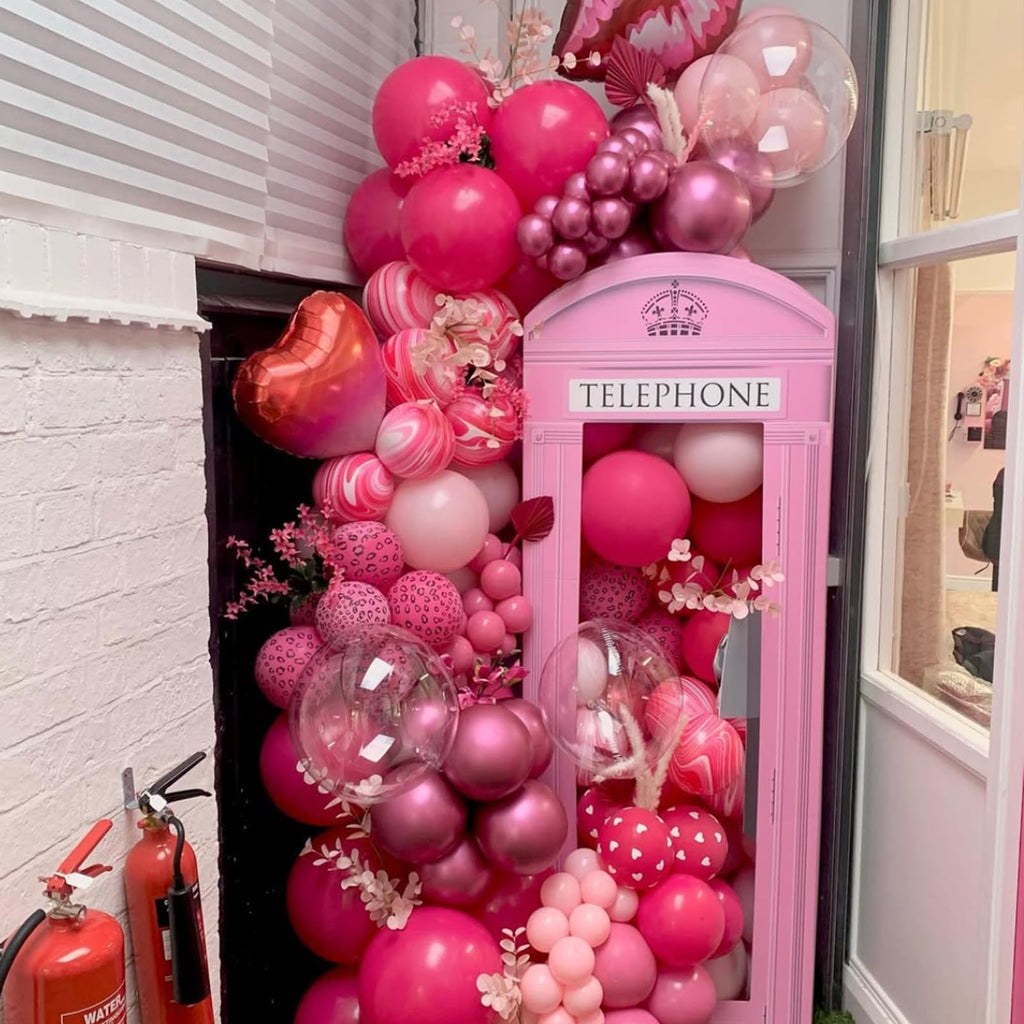 YMSZ Pink Balloons Kit – 67pcs 12in Hot Pink & Metallic Balloons for Birthday, Wedding, Baby Shower