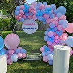 YMSZ Pink & Blue Latex Balloons 12in (67pc) – Gender Reveal & Party Decor