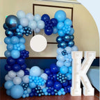 YMSZ Blue & Silver Balloons Kit – 67pcs, 12in Navy Blue & Metallic Silver Confetti for Party Decor