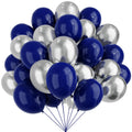 YMSZ Blue & Silver Balloons Kit – 67pcs, 12in Navy Blue & Silver Party Balloons
