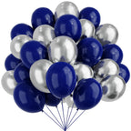 YMSZ Blue & Silver Balloons Kit – 67pcs, 12in Navy Blue & Silver Party Balloons