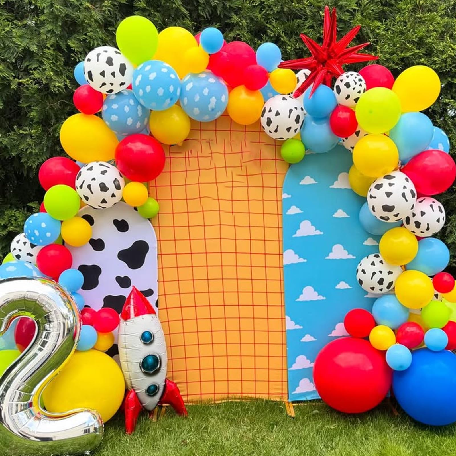 Toy Inspired Story Balloons – 67pc Latex Balloon Kit for Kids Birthday Parties | YMSZ