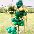 YMSZ Green & Gold Balloons Kit – 67pc 12in Metallic Balloons for Birthdays & Celebrations