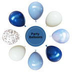 YMSZ 67pcs Blue and White Balloons Kit – 12in Confetti Balloons for Baby Shower, Birthday, Wedding