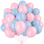 YMSZ Pink & Blue Latex Balloons 12in (67pc) – Gender Reveal & Party Decor