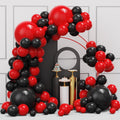 YMSZ Red & Black Balloons Garland Arch Kit – 134pcs Party Decoration Set