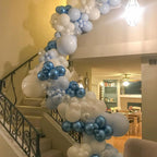 YMSZ 67pcs Blue and White Balloons Kit – 12in Confetti Balloons for Baby Shower, Birthday, Wedding