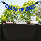 Yochamc Class of 2025 Banner - Blue Glitter Graduation Decor