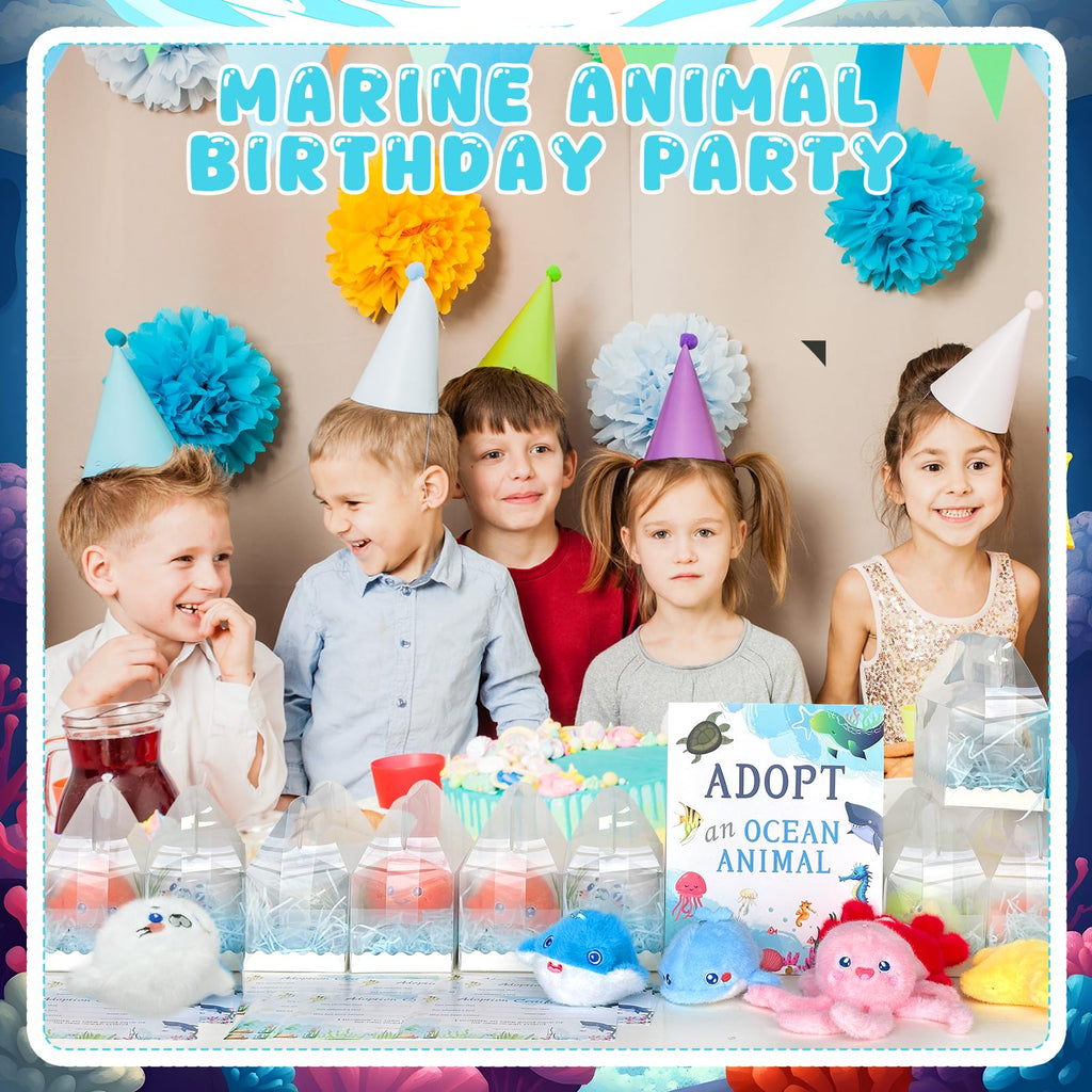 Yoloodayy 85 Pcs Ocean Animal Party Favors — Plush Sea Animals & Gift Boxes