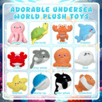 Yoloodayy 85 Pcs Ocean Animal Party Favors — Plush Sea Animals & Gift Boxes