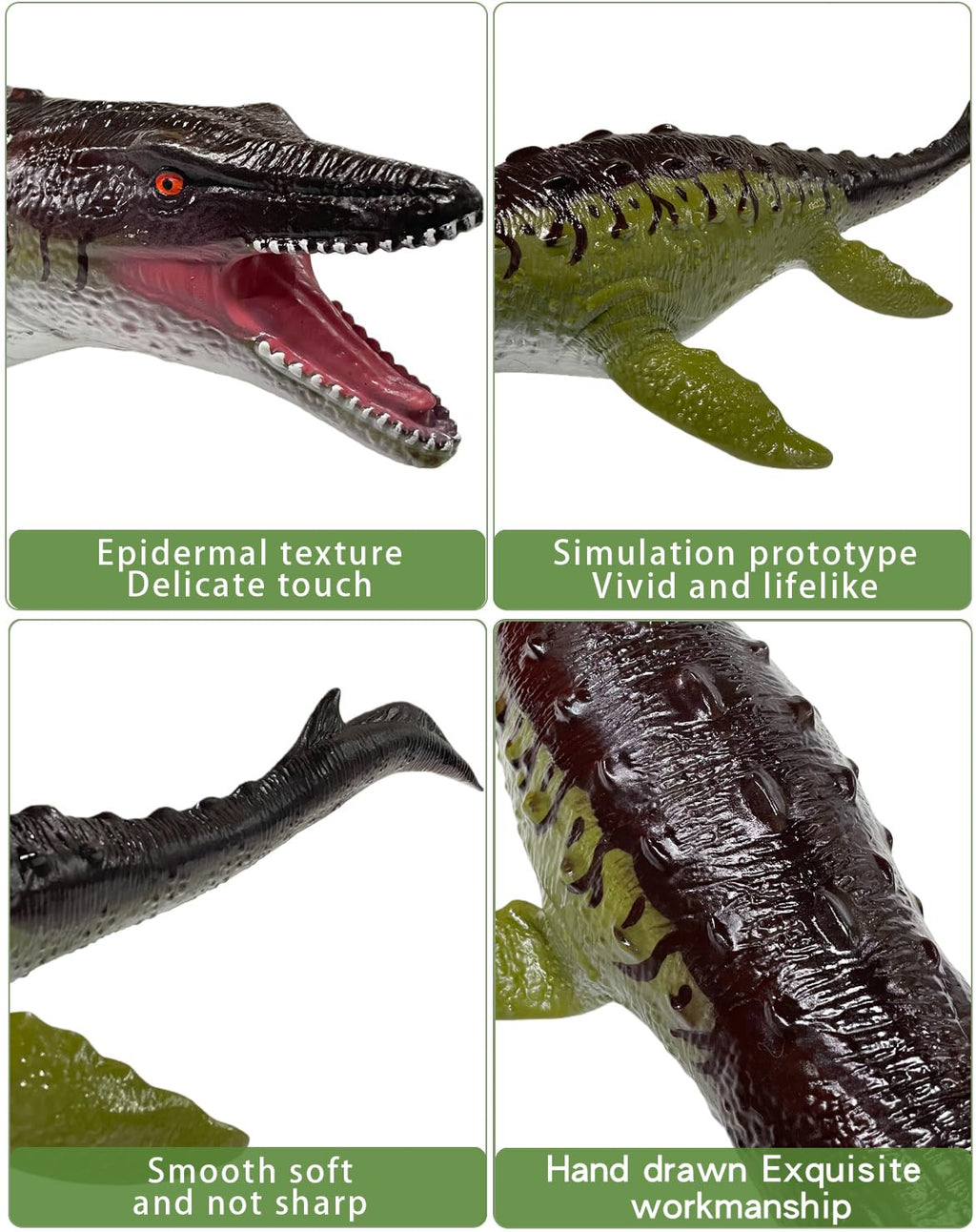 YONGJULE 32-Inch Mosasaurus Inflatable Dinosaur Toy – Large Soft Dino for Kids 3-5, Birthday Party Decor & Gift