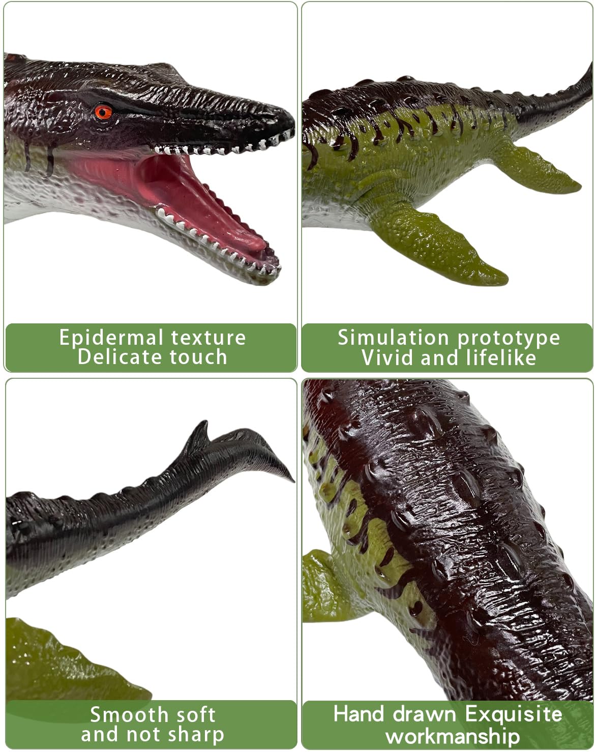 YONGJULE 32-Inch Mosasaurus Inflatable Dinosaur Toy – Large Soft Dino for Kids 3-5, Birthday Party Decor & Gift