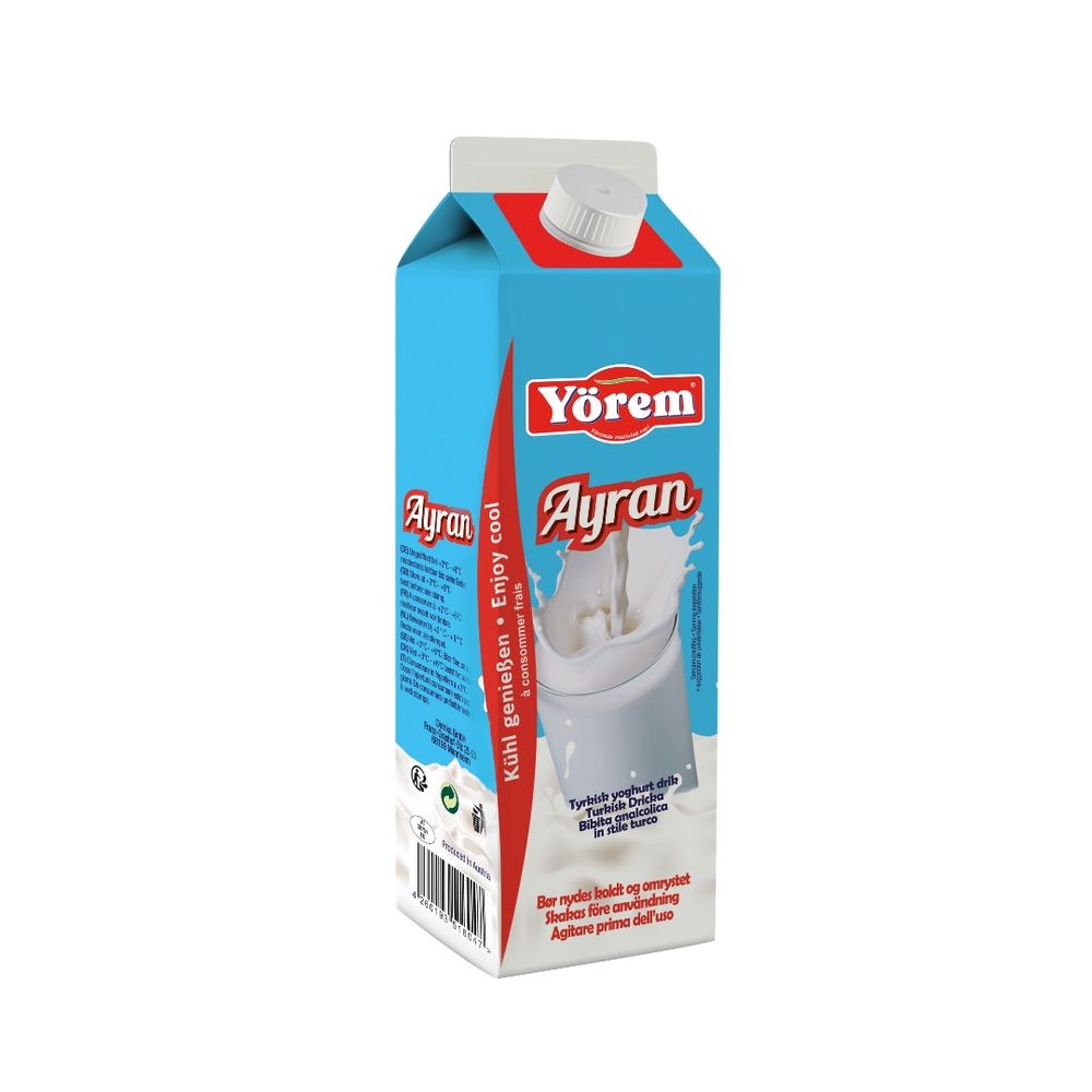 Yorem Ayran Traditional Yogurt Drink Tetra Pack 1L