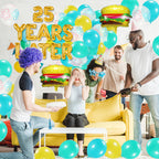 YORR Sponge 25th Birthday Decorations – Ocean Theme Balloons Set with Backdrop & Bubble Garland