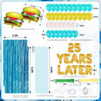 YORR Sponge 25th Birthday Decorations – Ocean Theme Balloons Set with Backdrop & Bubble Garland