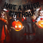 Yotawebery Glitter Have a Killer Birthday Banner - Halloween Party Decor