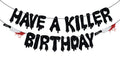 Yotawebery Glitter Have a Killer Birthday Banner - Halloween Party Decor