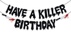 Yotawebery Glitter Have a Killer Birthday Banner - Halloween Party Decor