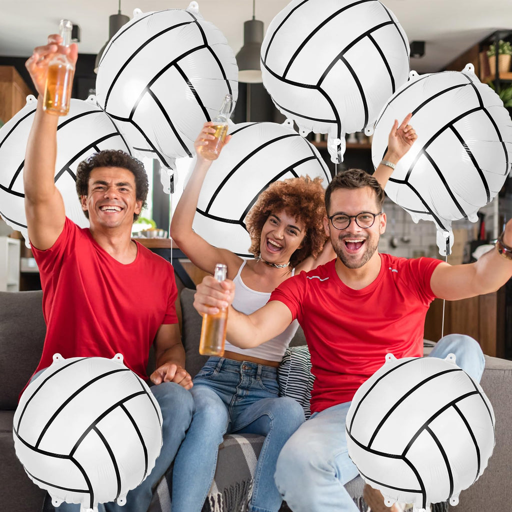 YOTHORN 12 Pcs Volleyball Foil Balloons - 18 Inch Party Decor