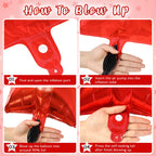 YOTHORN 50 Pcs Red Star Foil Balloons - 10in Mylar Star Balloons for Parties