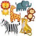 YOTHORN 6 Pcs Safari Balloons – Jungle Animal Foil Balloons for Zoo Theme Birthday Parties