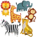 YOTHORN 6 Pcs Safari Balloons – Jungle Animal Foil Balloons for Zoo Theme Birthday Parties