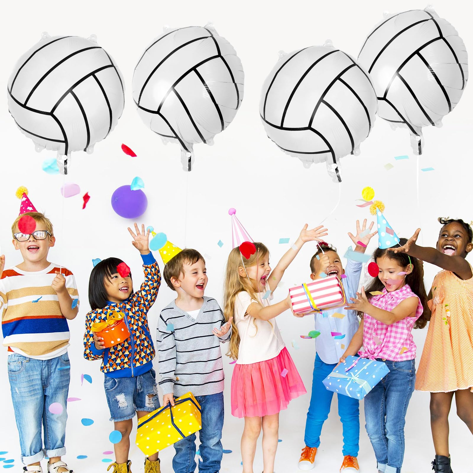 YOTHORN 12 Pcs Volleyball Foil Balloons - 18 Inch Party Decor