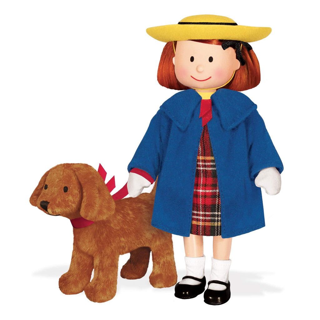 YOTTOY Madeline Collection: Poseable 8” Madeline Doll + Genevieve Soft Toy in Take-Along Box