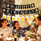 YQQYG Beer Birthday Decorations – Banner & Mug Pennants for Beer Parties