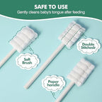Yruzqne 104Pcs Baby Tongue Cleaner & Infant Toothbrush Set