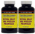 YS Organics Triple Bee Complex – Gelée Royale, Bienenpollen & Propolis – 90 Kapseln – 2er-Pack