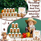 Yuminefeety 38 Pcs Highland Cow Plush Party Favors – 12 Plush, 12 Adoption Cards, 12 Themed Boxes, 1 Adoption Sign & 1 Fence