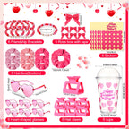 Yungyan 48 Pcs Galentine's Day Gift Set | Pink Party Kit for Besties
