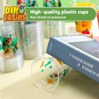 Yuxung 50 Pcs 12 oz Dinosaur Party Cups – Green Dino Tumblers for Kids