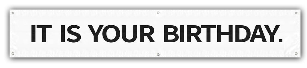 YWQIPABA It Is Your Birthday Banner – Office Theme, 6 ft x 1 ft, Metal Grommets