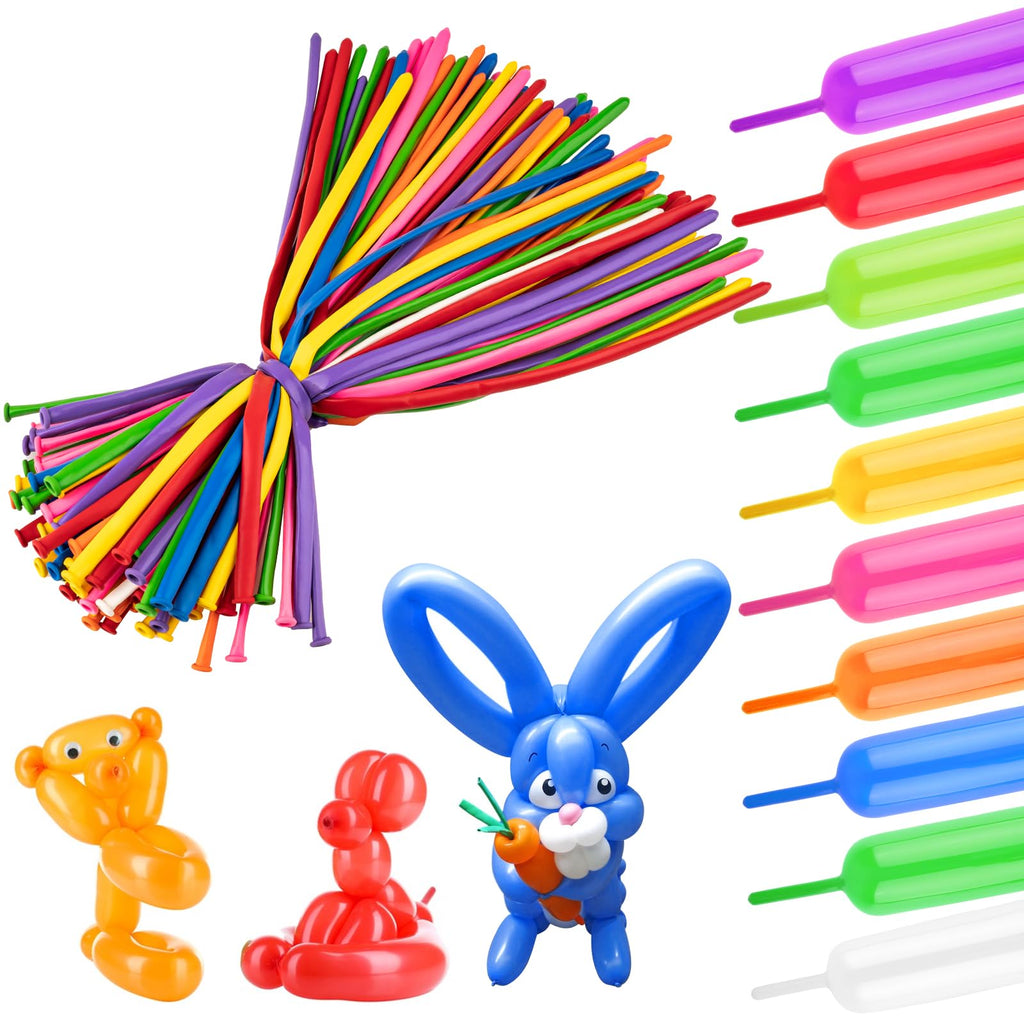 YXYL 260 Balloons Multi Pack – Premium Long Skinny Latex Balloons for Animal Twisting