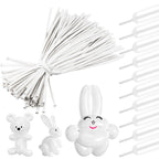 YXYL 260 White Long Balloons – 100 PCS Premium Latex for Animal Twisting & Party Decor