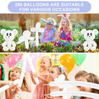 YXYL 260 White Long Balloons – 100 PCS Premium Latex for Animal Twisting & Party Decor