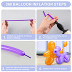 YXYL 260 Balloons Multi Pack – Premium Long Skinny Latex Balloons for Animal Twisting
