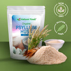 Z Natural Foods Organic Whole Psyllium Husk Flakes – 3 lb, Non-GMO, Vegan & Gluten-Free
