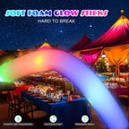 Zaaaslsm 204Pcs Foam Glow Sticks Bulk – 3-Mode LED Light Up Party Favors