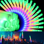 Zaaaslsm 204Pcs Foam Glow Sticks Bulk – 3-Mode LED Light Up Party Favors