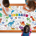 Zachely Dinosaur Giant Coloring Poster 30x72 in — Kids Tablecloth, Backdrop & Activity Poster
