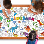 Zachely Dinosaur Giant Coloring Poster 30x72 in — Kids Tablecloth, Backdrop & Activity Poster