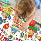 Zachely Happy Birthday Coloring Poster 30x72 in – Giant Tablecloth & Kids Activity Decor