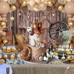 Zafena Cowboy Cake Topper Set – 16 Pcs Western Hat, Boots & Foam Ball Decorations