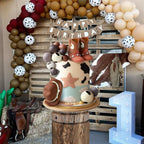 Zafena Cowboy Cake Topper Set – 16 Pcs Western Hat, Boots & Foam Ball Decorations