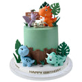 Zafena 17Pcs Dinosaur Cake Topper Set — Safari Birthday Party Decorations